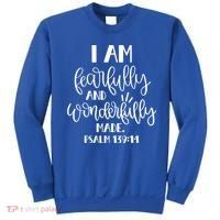 I Am Fearfully And Wonderfully Made Psalm 139:14 Christian Meaningful Gift Sweatshirt thumb 0