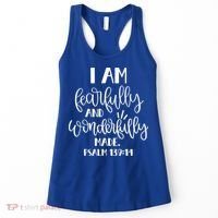 I Am Fearfully And Wonderfully Made Psalm 139:14 Christian Meaningful Gift Women's Tank Top thumb 0