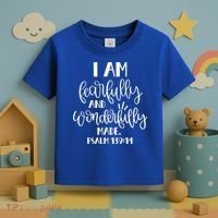 I Am Fearfully And Wonderfully Made Psalm 139:14 Christian Meaningful Gift Toddler T-Shirt thumb 3