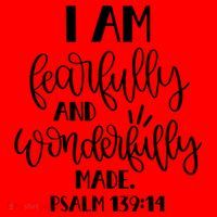 I Am Fearfully And Wonderfully Made Psalm 139:14 Christian Meaningful Gift Santa Hat thumb 1