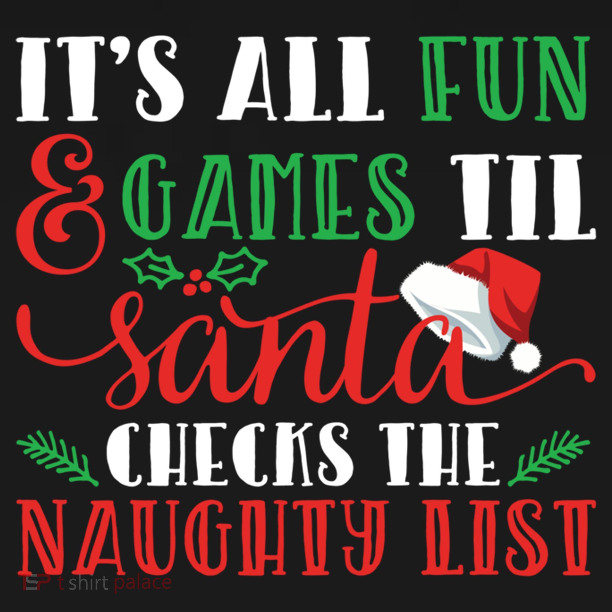 It's All Fun And Games Until Santa Checks Naughty List Xmas Gift Ornament