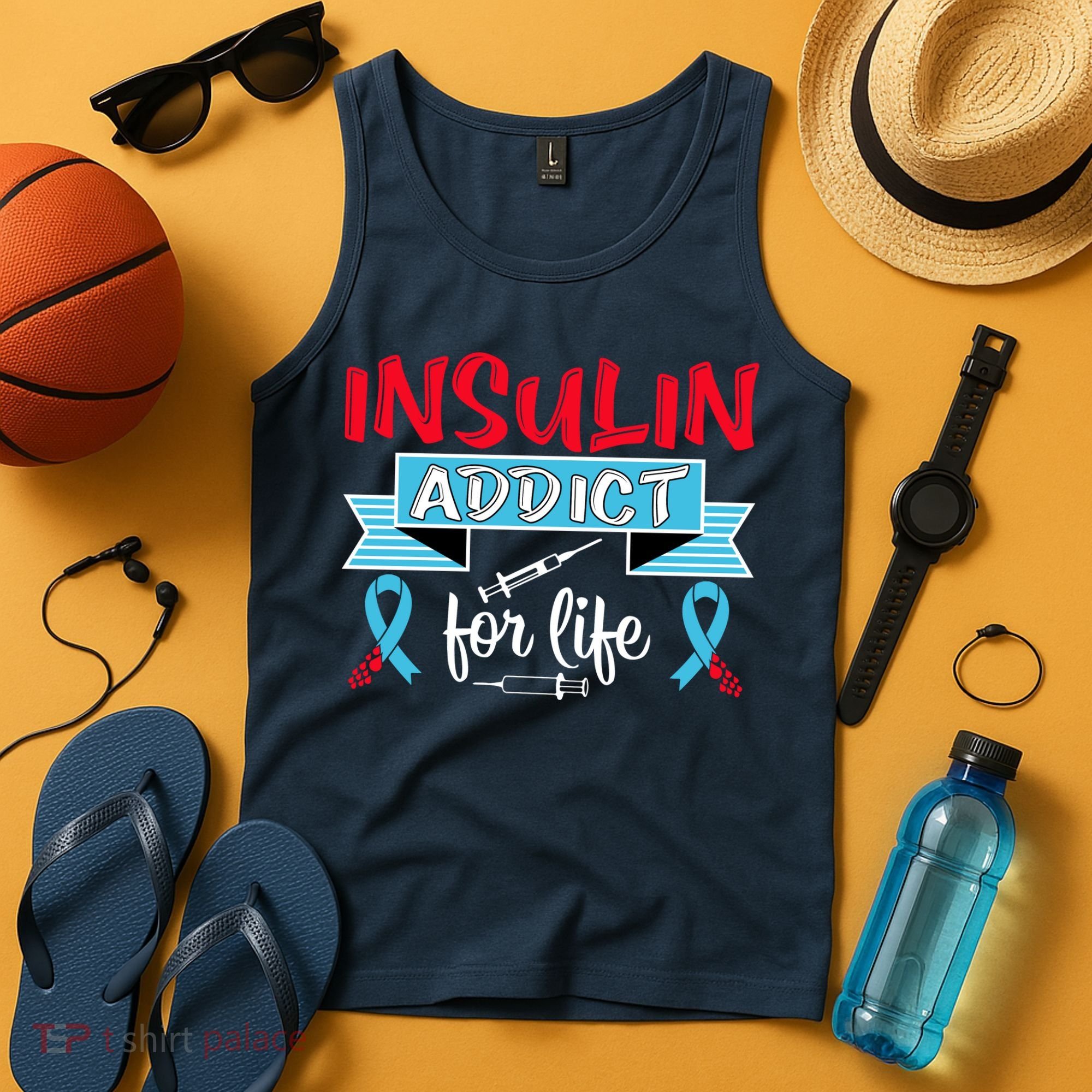 Insulin Addict For Life Diabetes Awareness Tank Top