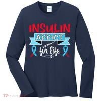 Insulin Addict For Life Diabetes Awareness Women's Long Sleeve Shirt thumb 0