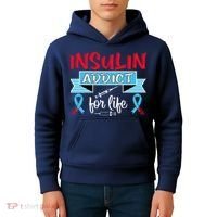 Insulin Addict For Life Diabetes Awareness Kids Hoodie thumb 4