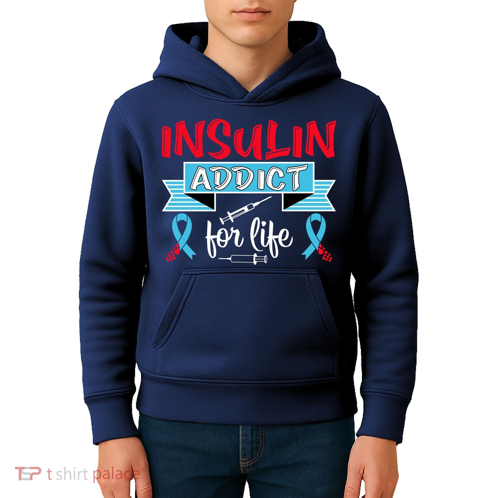 Insulin Addict For Life Diabetes Awareness Kids Hoodie