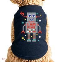 I Am Five Robot Funny Robotics 5 Year Old Birthday Party Doggie Tank thumb 0