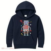 I Am Five Robot Funny Robotics 5 Year Old Birthday Party Kids Hoodie thumb 0