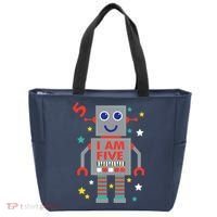 I Am Five Robot Funny Robotics 5 Year Old Birthday Party Tote Bag thumb 0
