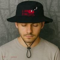 I Am Fine True Crime Nightmare Horror Movie Quote Gift Bucket Hat thumb 2