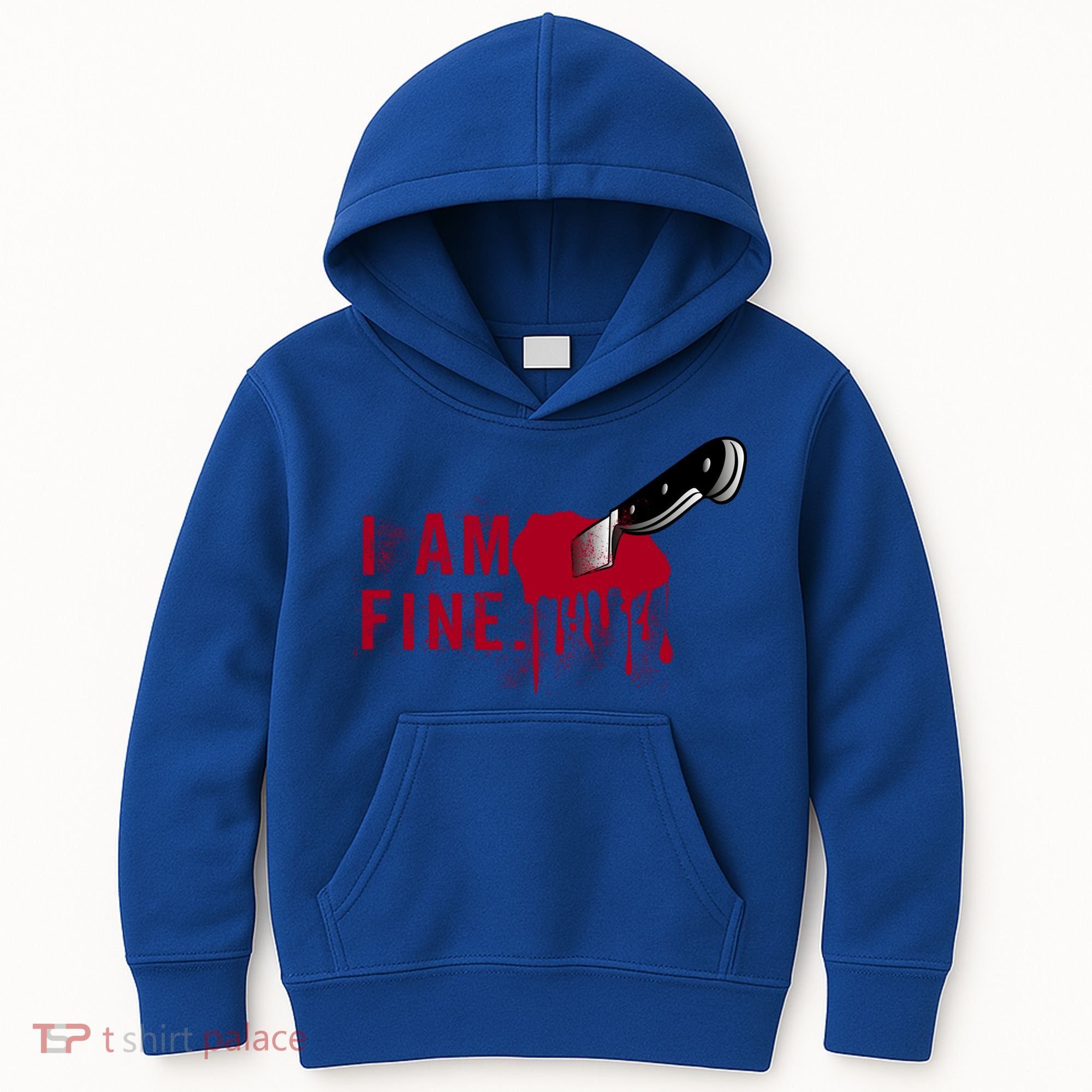 I Am Fine True Crime Nightmare Horror Movie Quote Gift Kids Hoodie