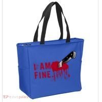 I Am Fine True Crime Nightmare Horror Movie Quote Gift Tote Bag thumb 2