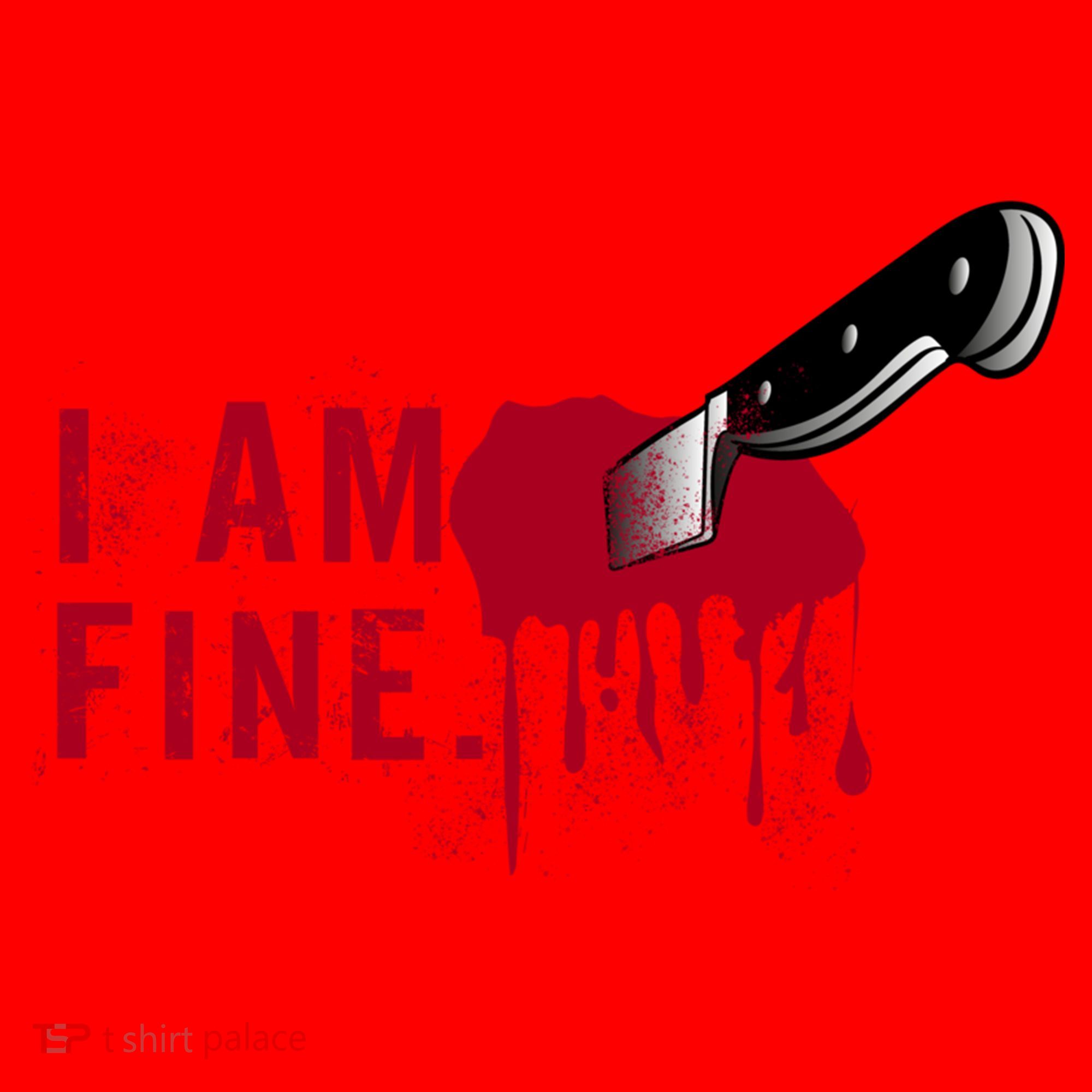 I Am Fine True Crime Nightmare Horror Movie Quote Gift Santa Hat