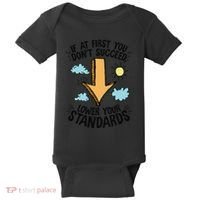 If At First You Don’T Succeed Lower Your Standards Baby Bodysuit thumb 0