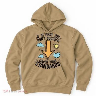 If At First You Don’T Succeed Lower Your Standards Hoodie