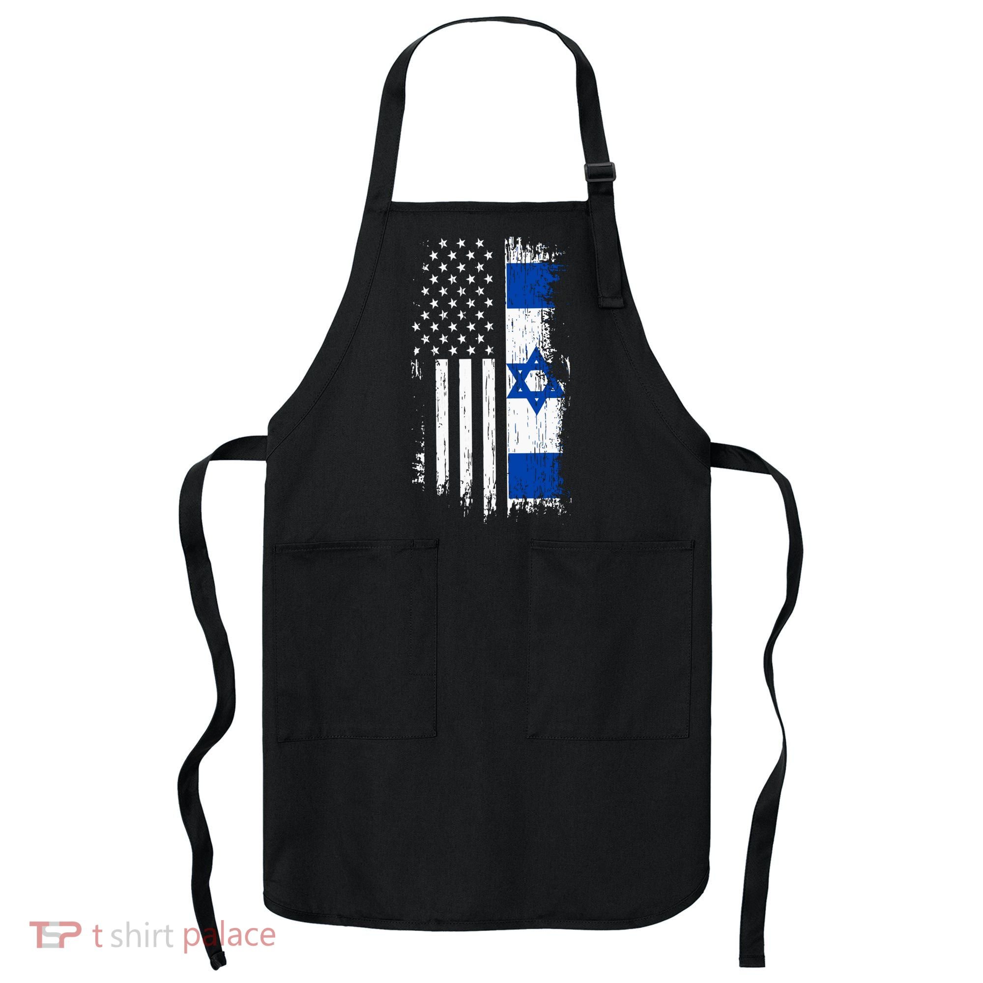 Israeli American Flag Pride Israel Usa Apron