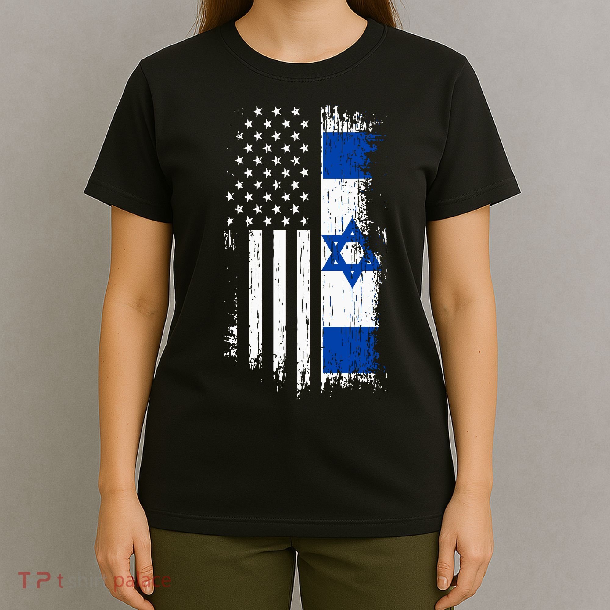 Israeli American Flag Pride Israel Usa T-Shirt
