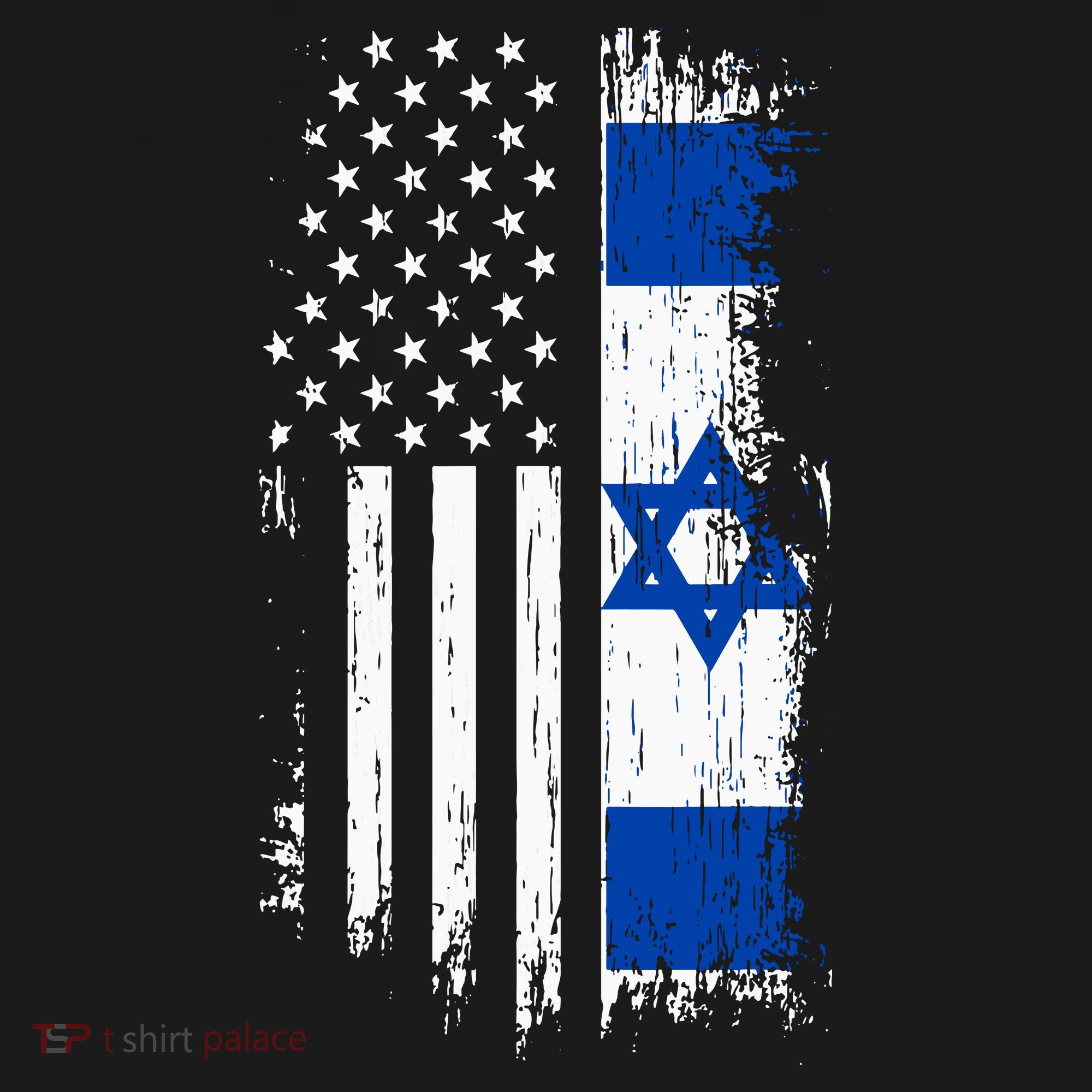 Israeli American Flag Pride Israel Usa Polo