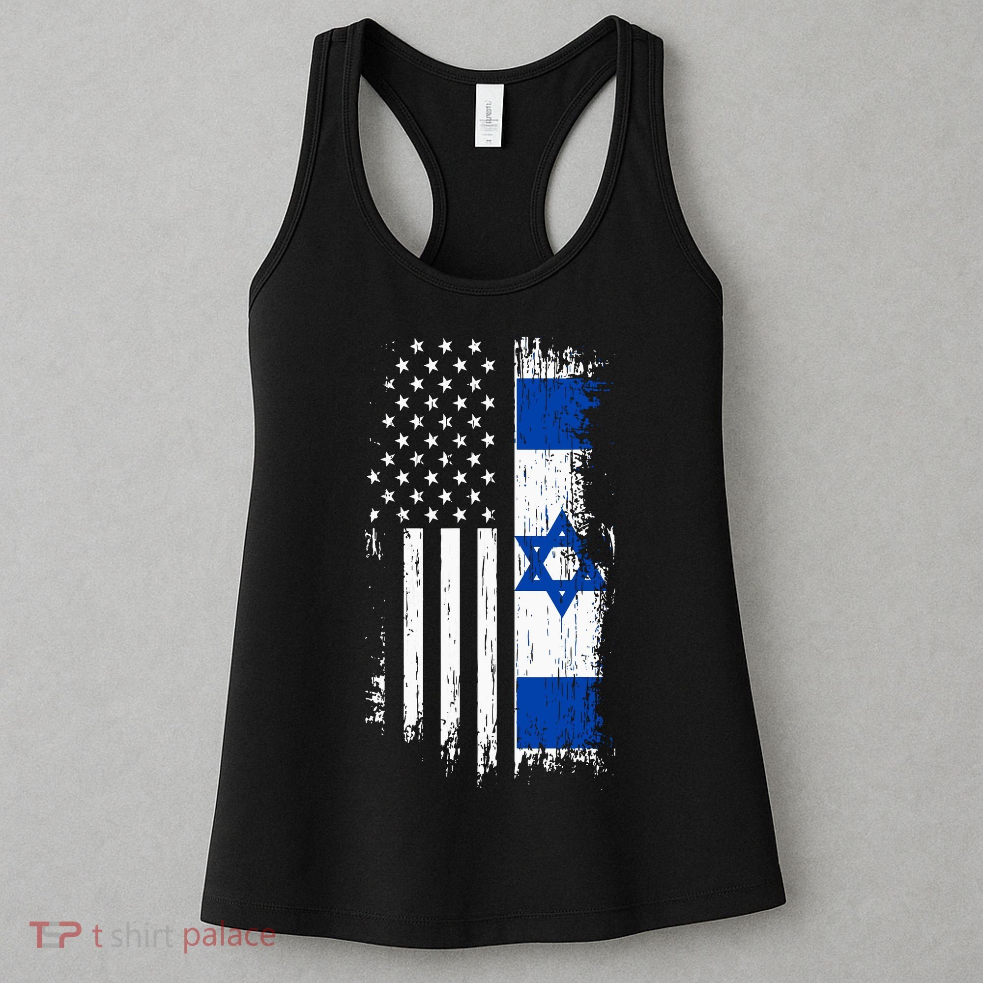 Israeli American Flag Pride Israel Usa Women's Tank Top