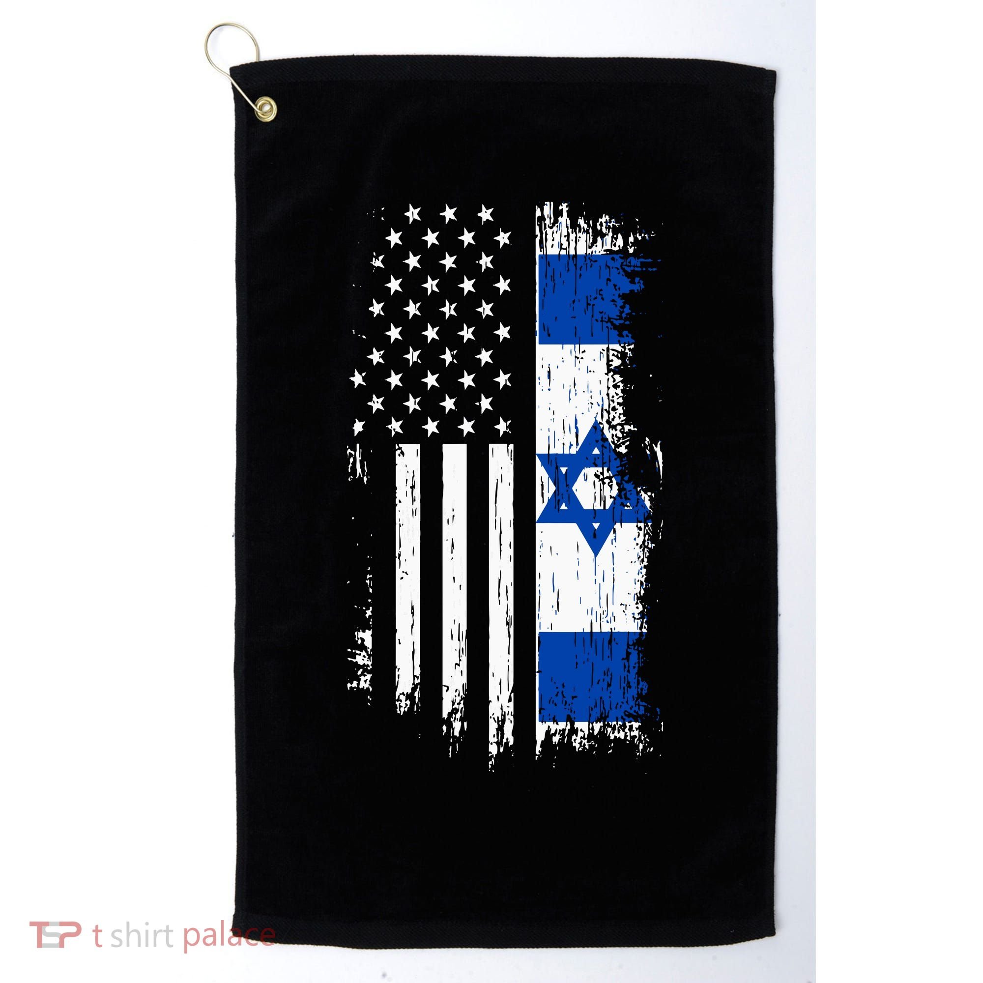 Israeli American Flag Pride Israel Usa Golf Towel