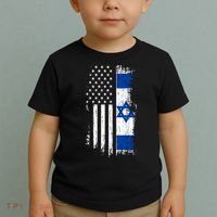 Israeli American Flag Pride Israel Usa Toddler T-Shirt thumb 2
