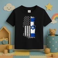 Israeli American Flag Pride Israel Usa Toddler T-Shirt thumb 3