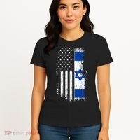 Israeli American Flag Pride Israel Usa Women's T-Shirt thumb 4