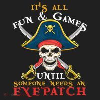 It's All Fun & Games Until Someone Needs An Eyepatch Pirate Skull Beanie thumb 2