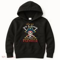 It's All Fun & Games Until Someone Needs An Eyepatch Pirate Skull Kids Hoodie thumb 0