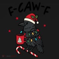 It’s An F-Caw-F Kind Of Christmas Crow Xmas Polo thumb 3