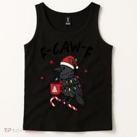 It’s An F-Caw-F Kind Of Christmas Crow Xmas Tank Top thumb 2