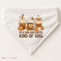 I'm A Fall And Coffee Kind Of Girl USA-Made Doggie Bandana thumb 0