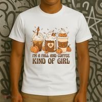 I'm A Fall And Coffee Kind Of Girl T-Shirt thumb 3