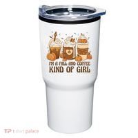 I'm A Fall And Coffee Kind Of Girl Tumbler thumb 0