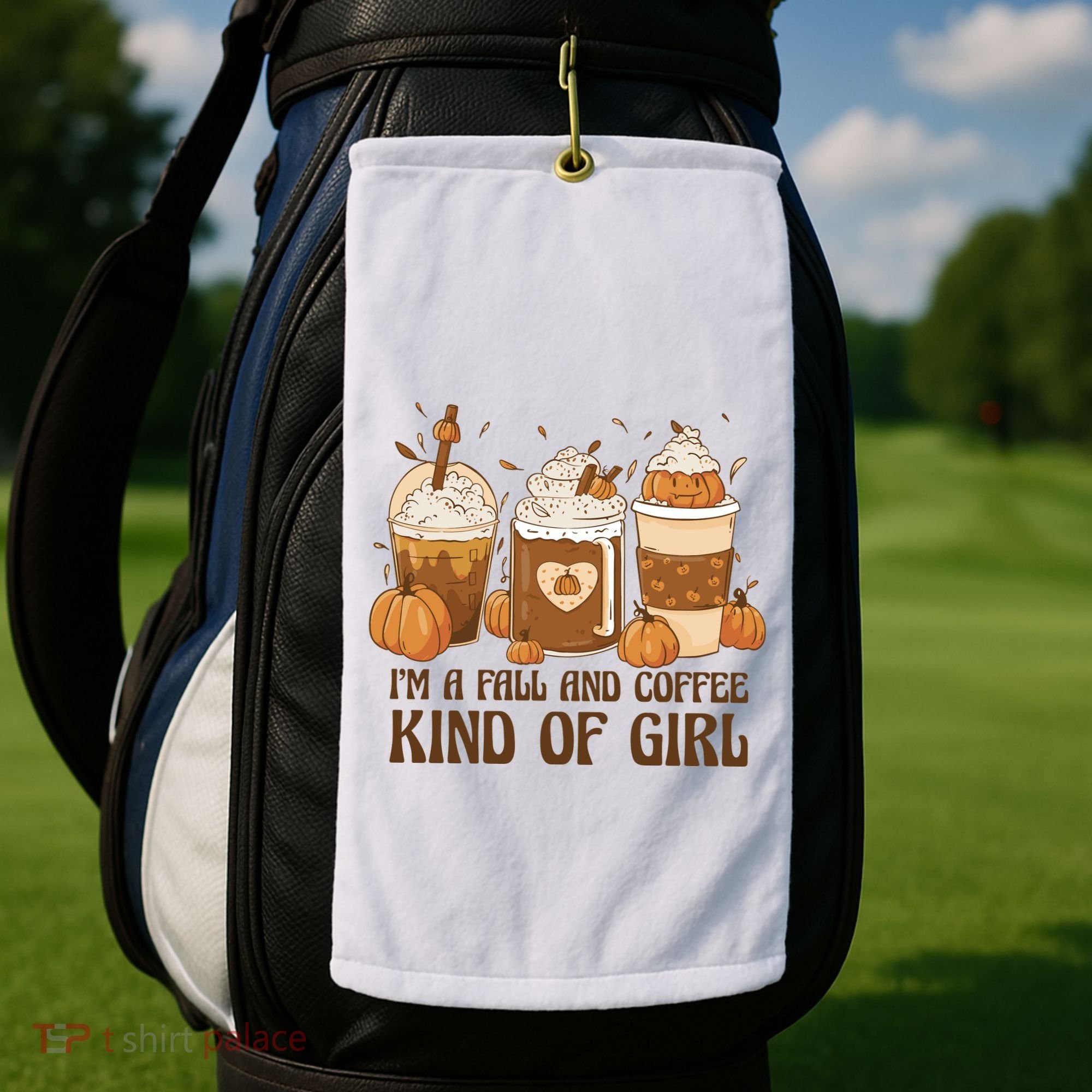 I'm A Fall And Coffee Kind Of Girl Golf Towel