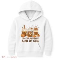 I'm A Fall And Coffee Kind Of Girl Kids Hoodie thumb 0