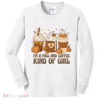 I'm A Fall And Coffee Kind Of Girl Kids Long Sleeve Shirt thumb 0