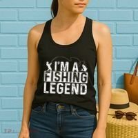 IM A Fishing Legend Fisherman Fish Lover Angling Women's Tank Top thumb 2