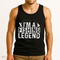 IM A Fishing Legend Fisherman Fish Lover Angling Tank Top thumb 3