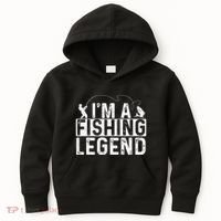 IM A Fishing Legend Fisherman Fish Lover Angling Kids Hoodie thumb 0