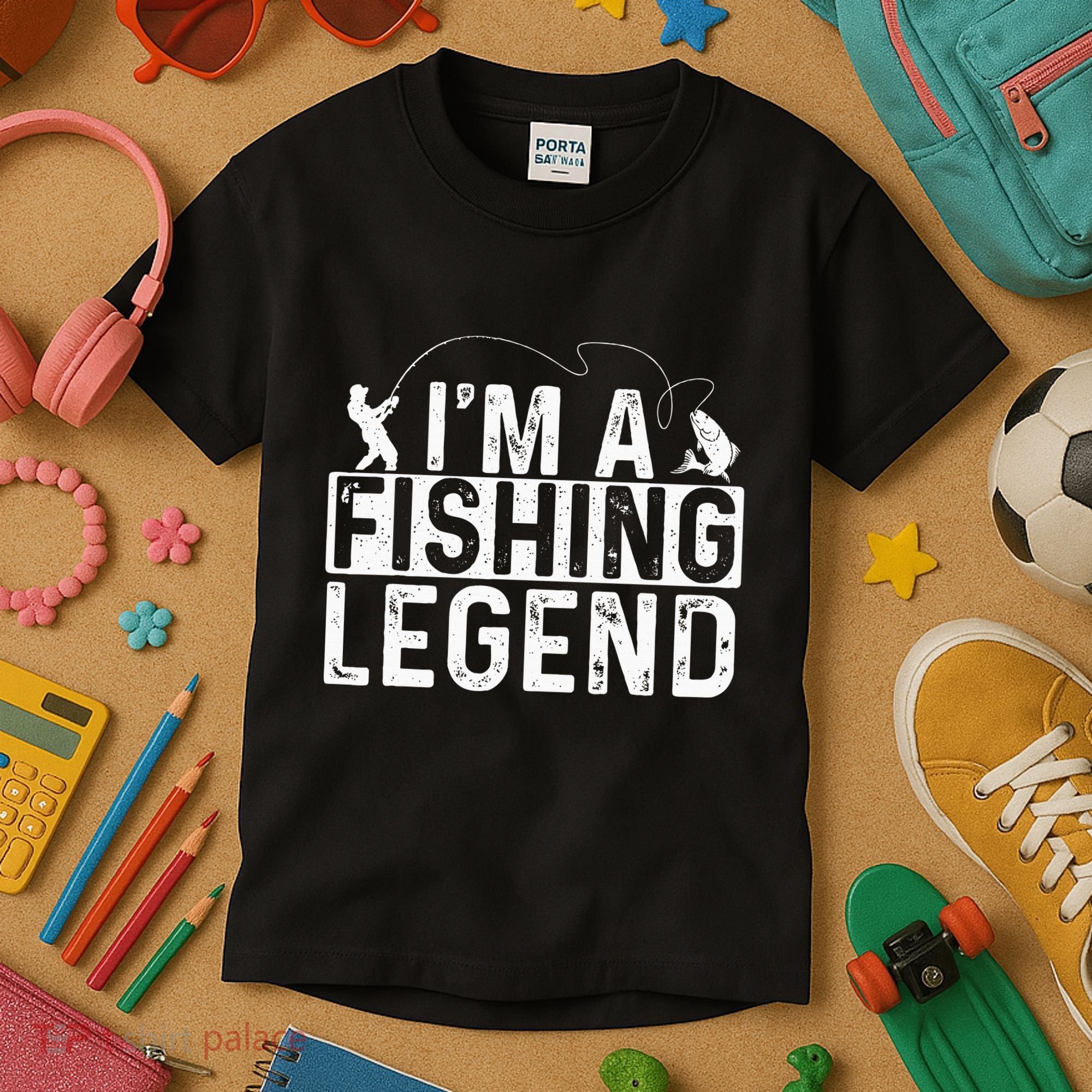 IM A Fishing Legend Fisherman Fish Lover Angling Kids T-Shirt