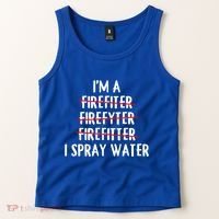 IM A Firefighter I Spray Water Funny Fire Firefighting Gift Tank Top thumb 2