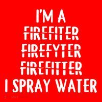 IM A Firefighter I Spray Water Funny Fire Firefighting Gift Santa Hat thumb 1