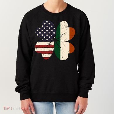 Irish American Flag Shamrock Women's Sweatshirt