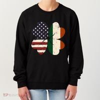 Irish American Flag Shamrock Women's Sweatshirt thumb 0