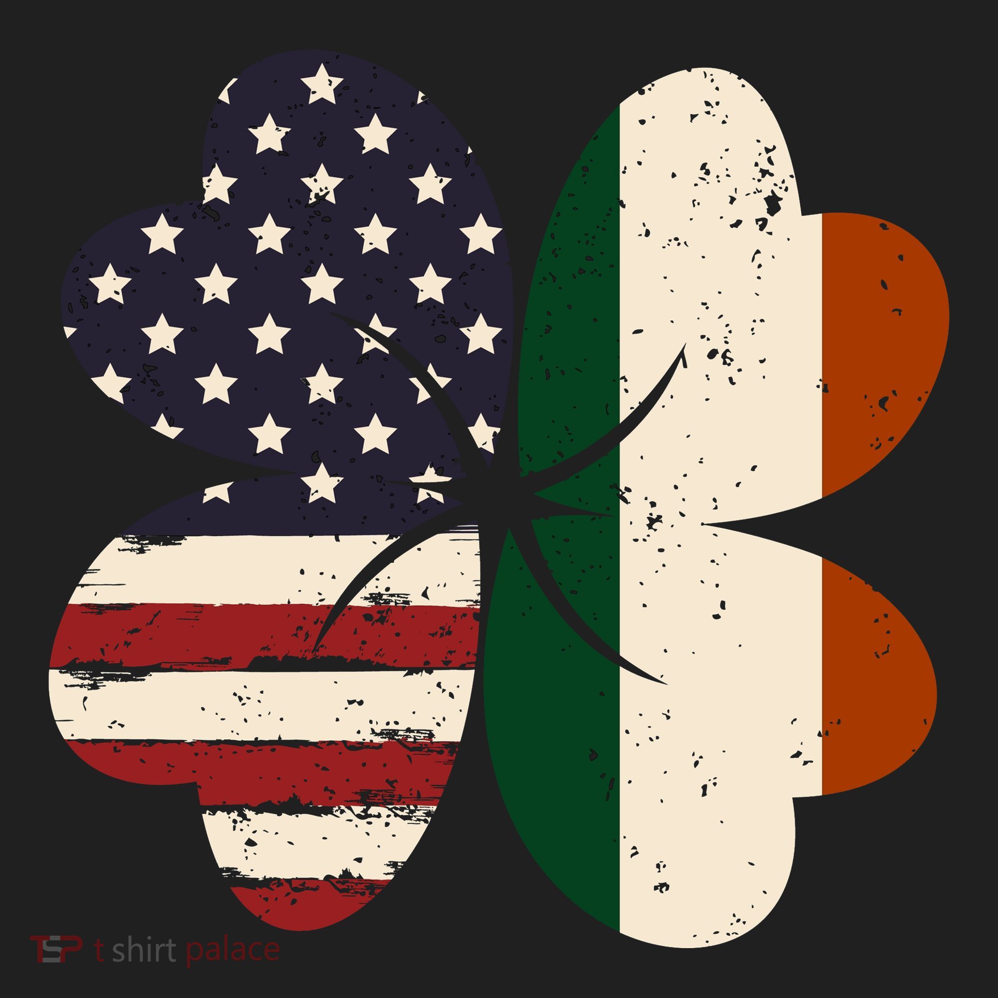 Irish American Flag Shamrock Women's Sweatshirt