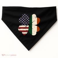 Irish American Flag Shamrock USA-Made Doggie Bandana thumb 0