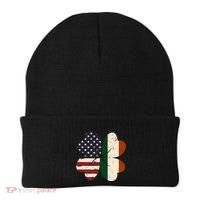 Irish American Flag Shamrock Beanie thumb 0
