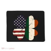 Irish American Flag Shamrock Mousepad thumb 0