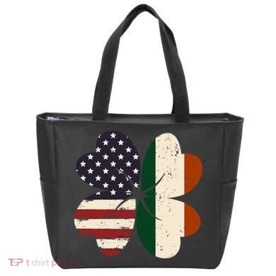 Irish American Flag Shamrock Bag
