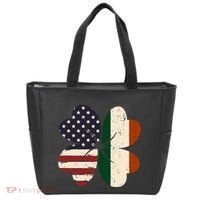 Irish American Flag Shamrock Tote Bag thumb 0
